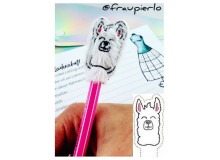 Stickdatei - ITH Stifteaufsatz Lama